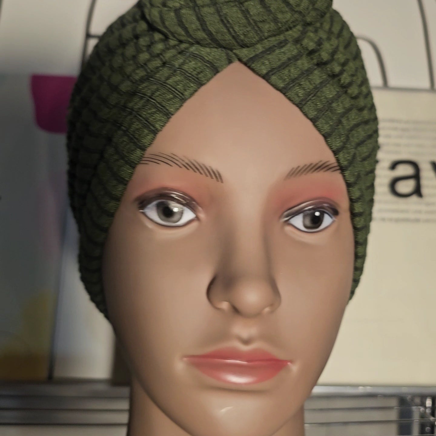 Bonnet Turban Vert Forêt – Fraîcheur & Originalité