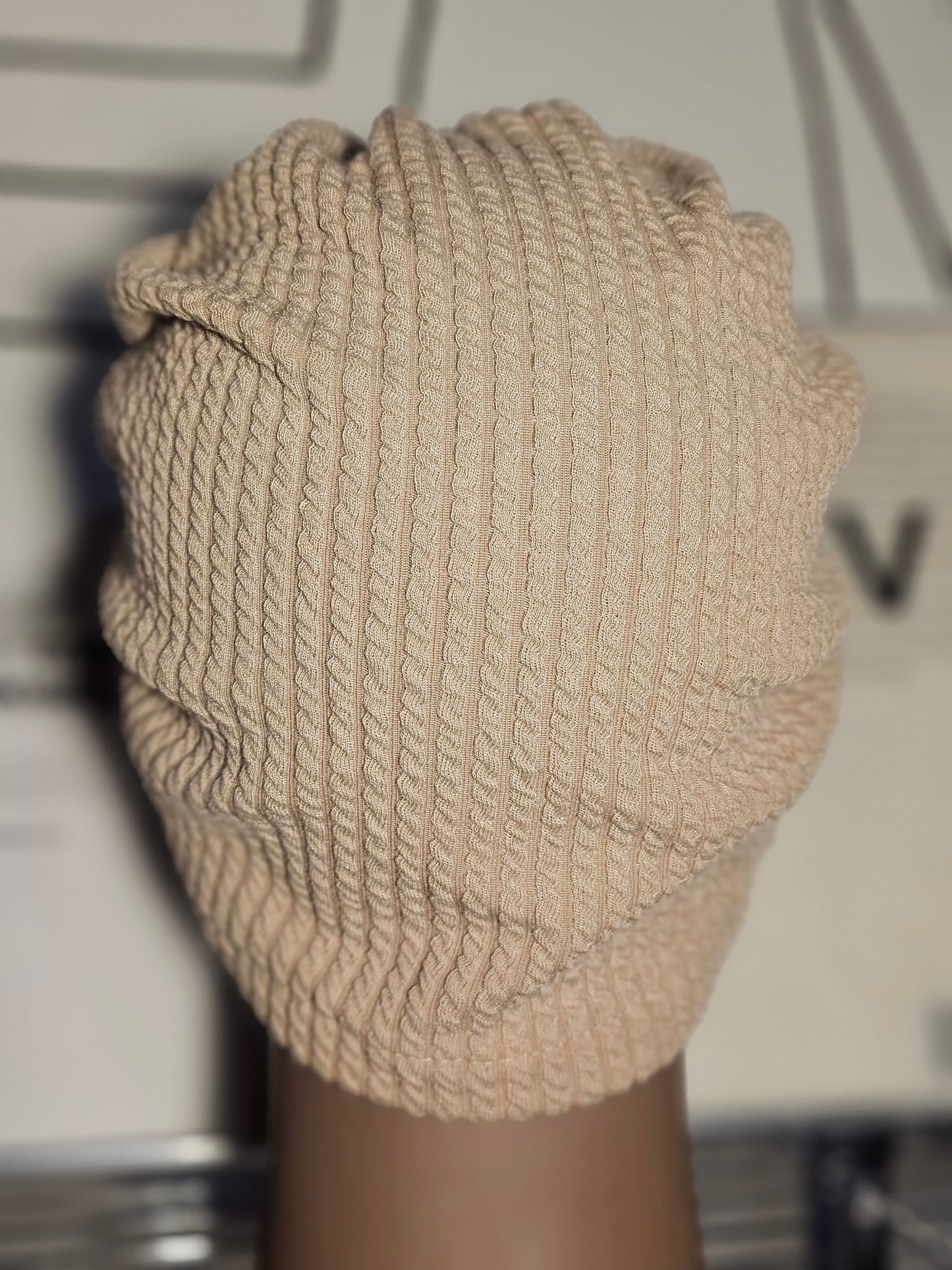 Bonnet Turban Beige – Style Naturel & Raffiné