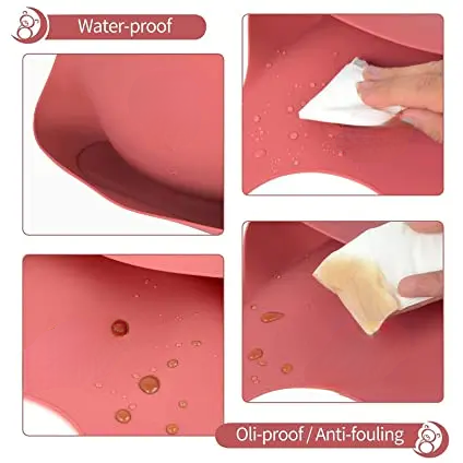 Lots de 2 Bavoirs en Silicone pour Bébé avec Fourchette et Cuillère