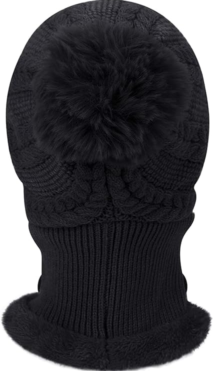 Bonnet 4 en 1 Cache nez Cache cou Casquette Cache oreille Cagoule Thermique Chaud Hiver Ski Sport extérieur  Femme