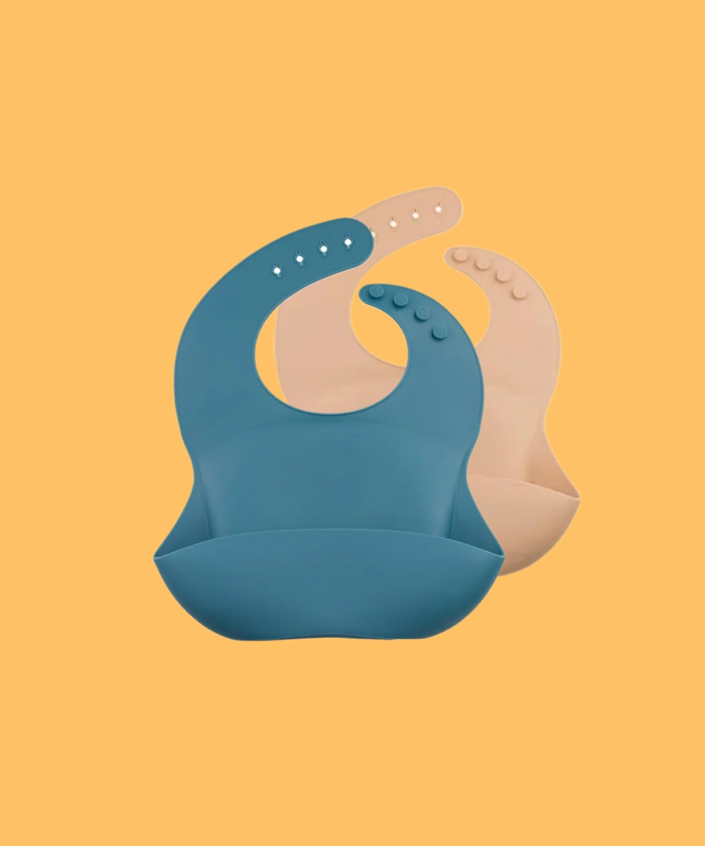 Lots de 2 Bavoirs en Silicone pour Bébé avec Fourchette et Cuillère