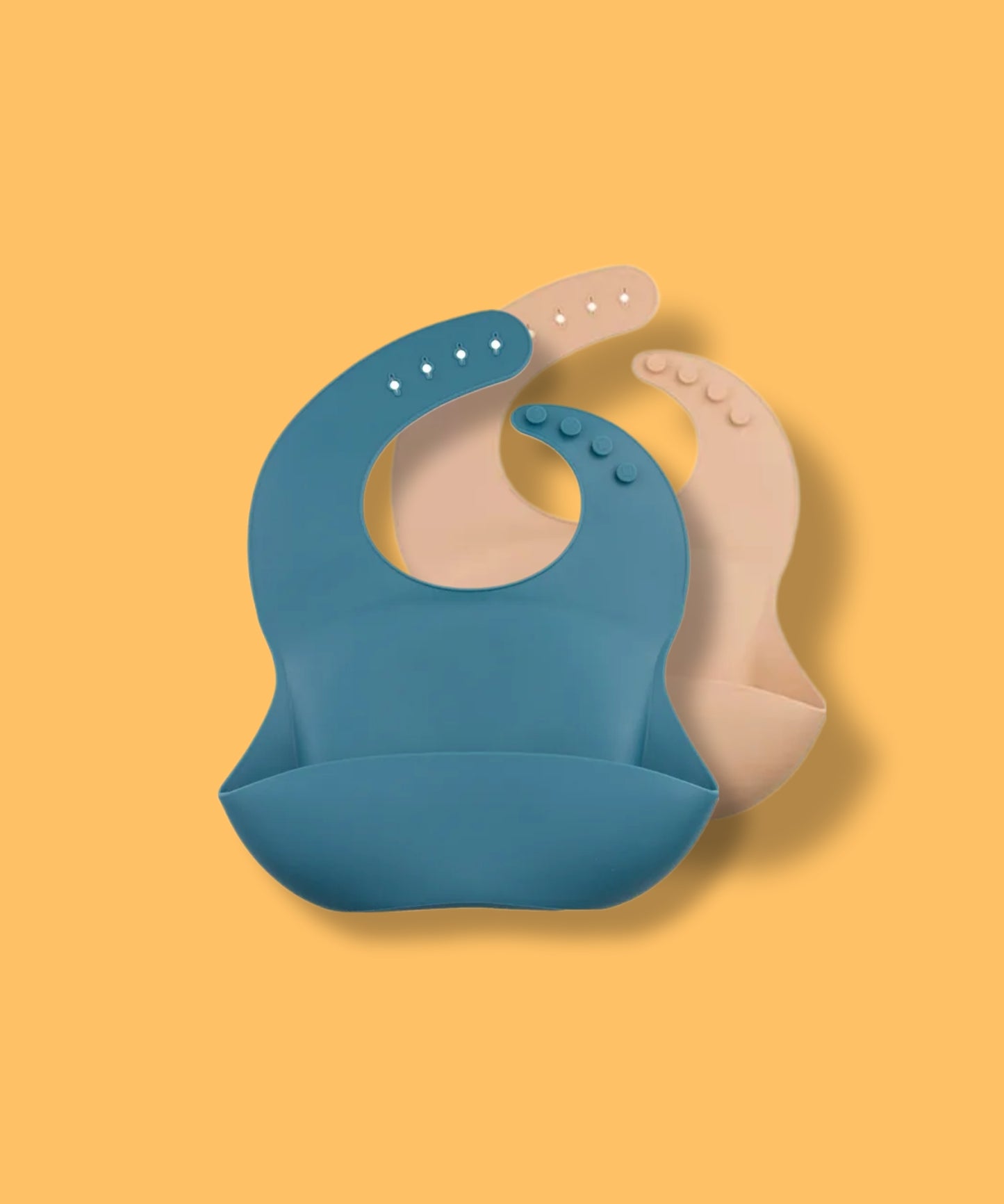 Lots de 2 Bavoirs en Silicone pour Bébé avec Fourchette et Cuillère