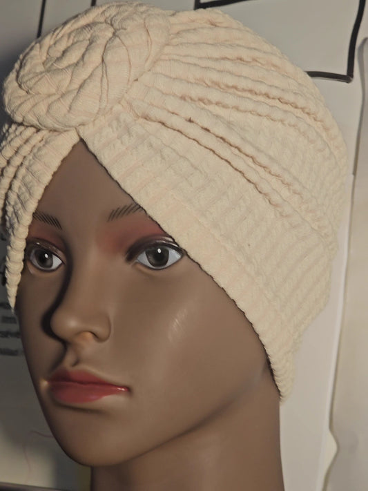 Bonnet Turban Brun Clair – Élégance Naturelle & Chaleur Estivale