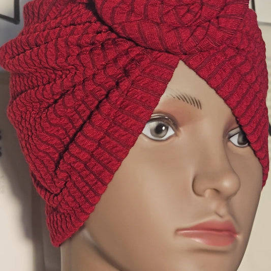Bonnet Turban Rouge – Féminité & Confiance