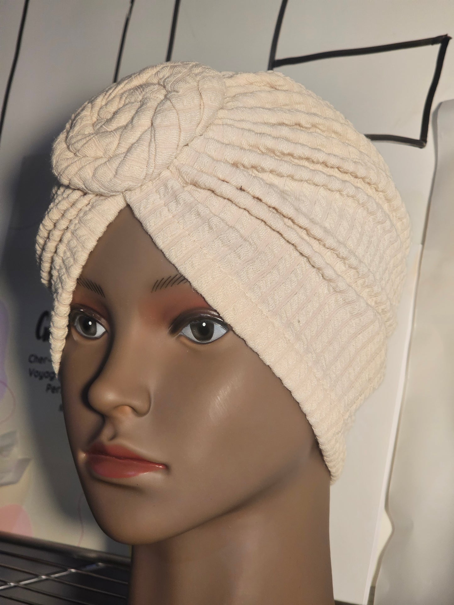 Bonnet Turban Brun Clair – Élégance Naturelle & Chaleur Estivale